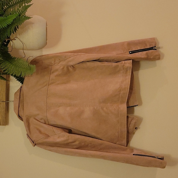 NWT Blush suede look Moto style Jacket L - Picture 5 of 8